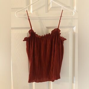 Madewell burnt orange/rust spaghetti strap top, sz XS